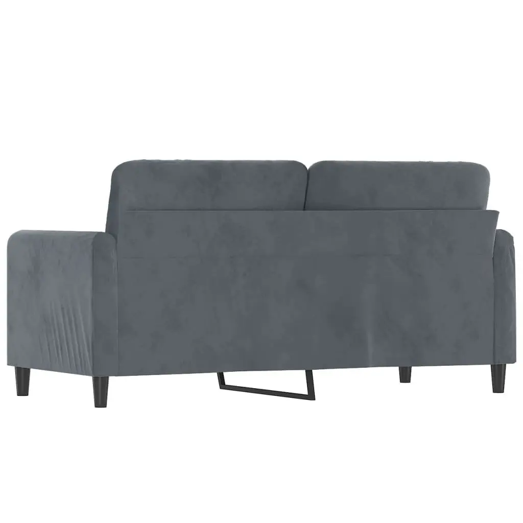 Grey 2-Seater Sofa with Metal Frame 140cm