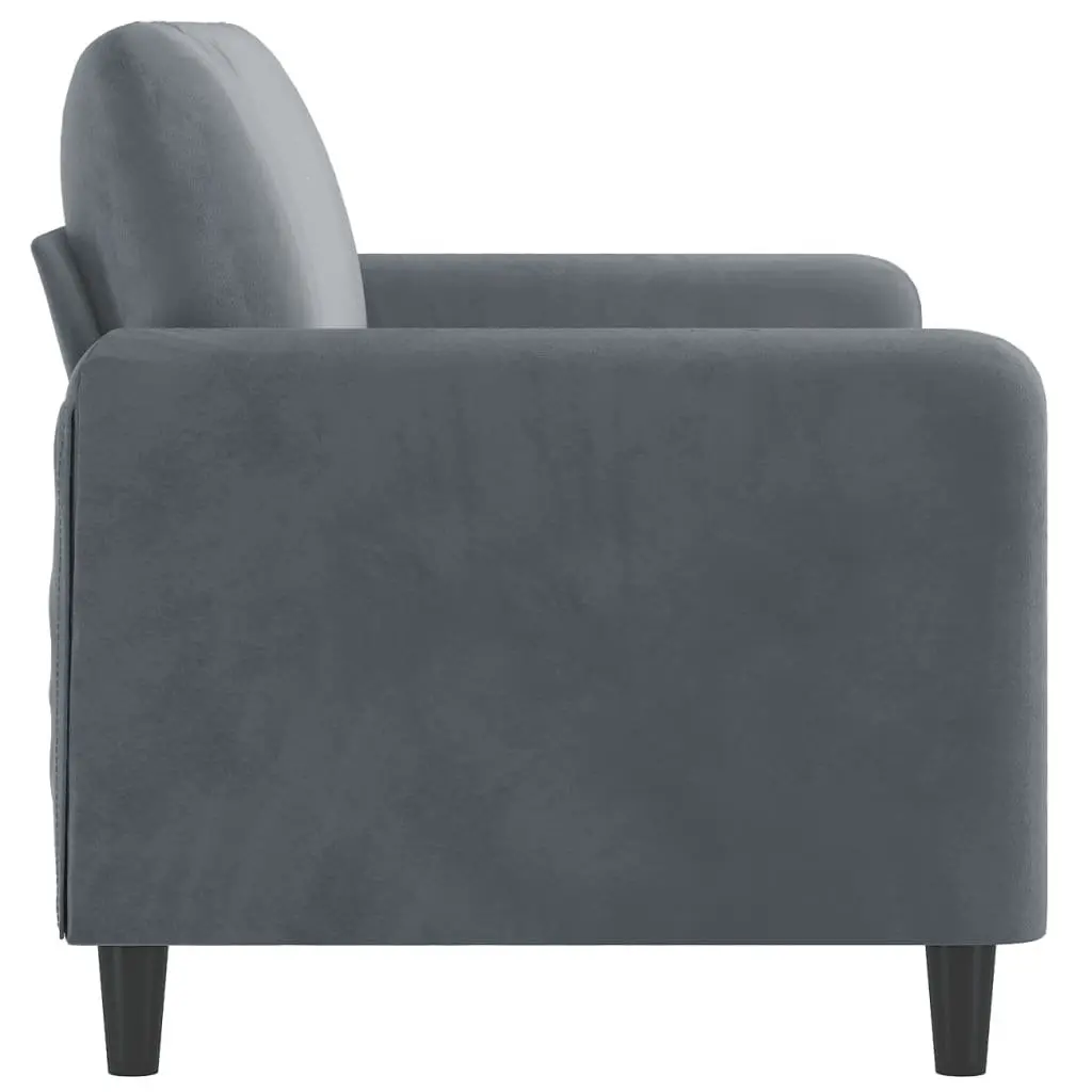 Grey 2-Seater Sofa with Metal Frame 140cm