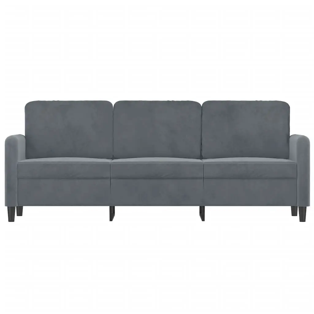 3-Seater Sofa Velvet 180cm Grey