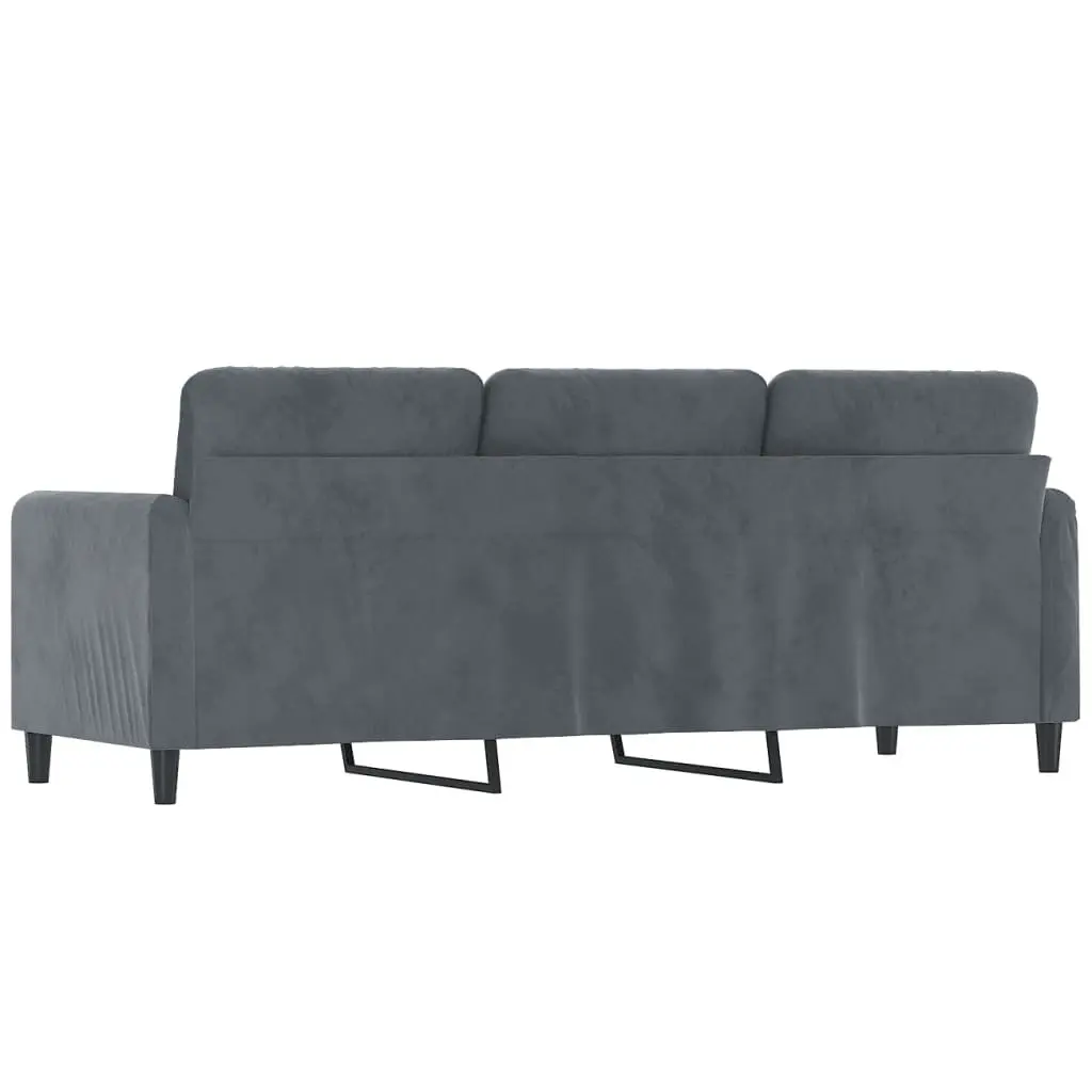 3-Seater Sofa Velvet 180cm Grey
