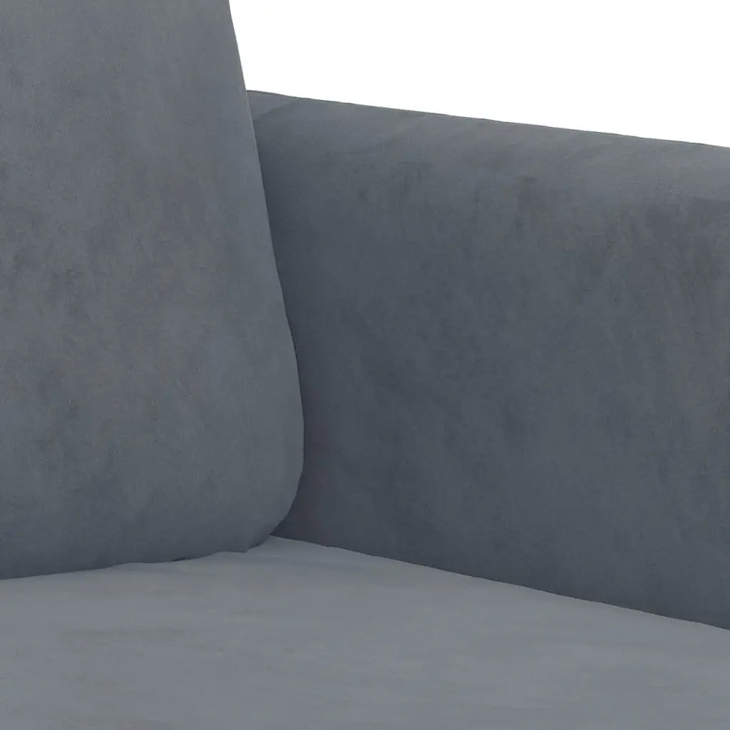 3-Seater Sofa Velvet 180cm Grey