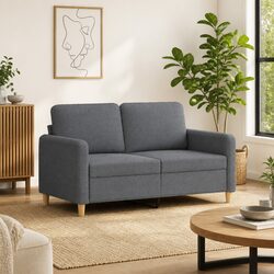 Durable 2-Seater Grey Sofa for Modern Living Spaces