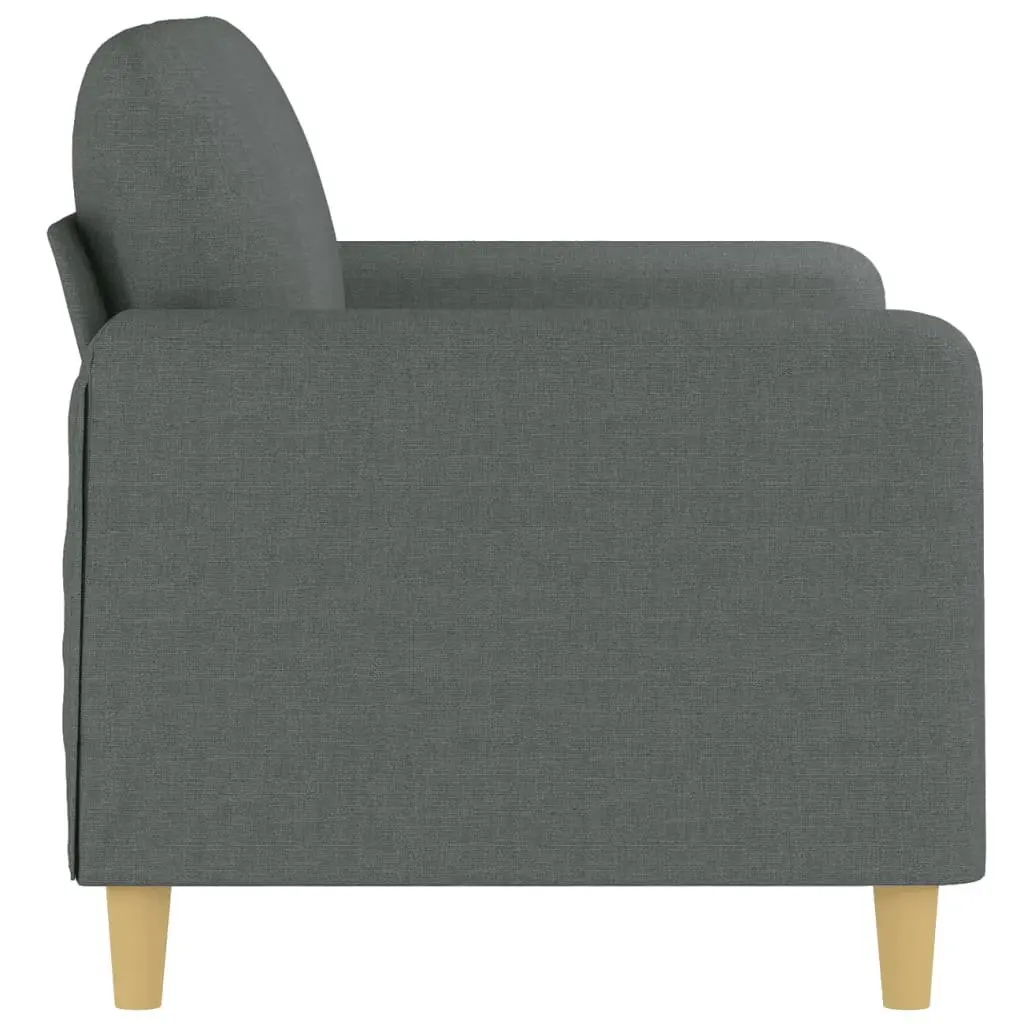 2-Seater Sofa Grey 120cm Fabric Living Room Couch Modern Lounge Seat Furniture