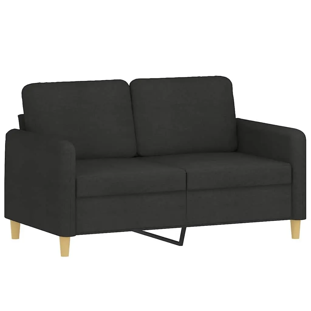 Black 2-Seater Sofa for Living Room