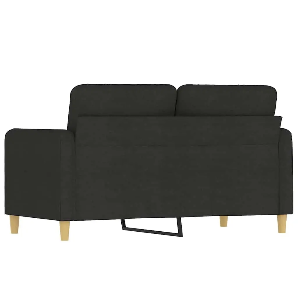 Black 2-Seater Sofa for Living Room