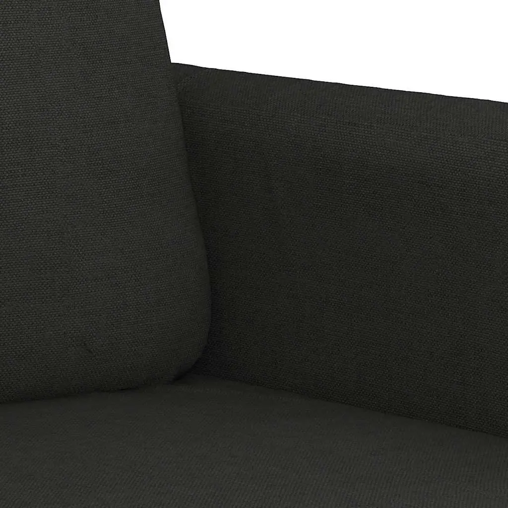 Black 2-Seater Sofa for Living Room