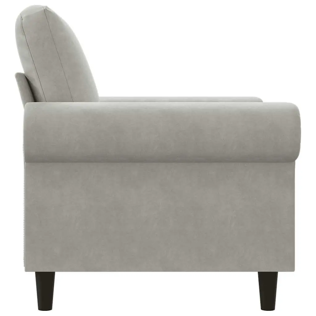 Sofa Chair Velvet 60cm Grey