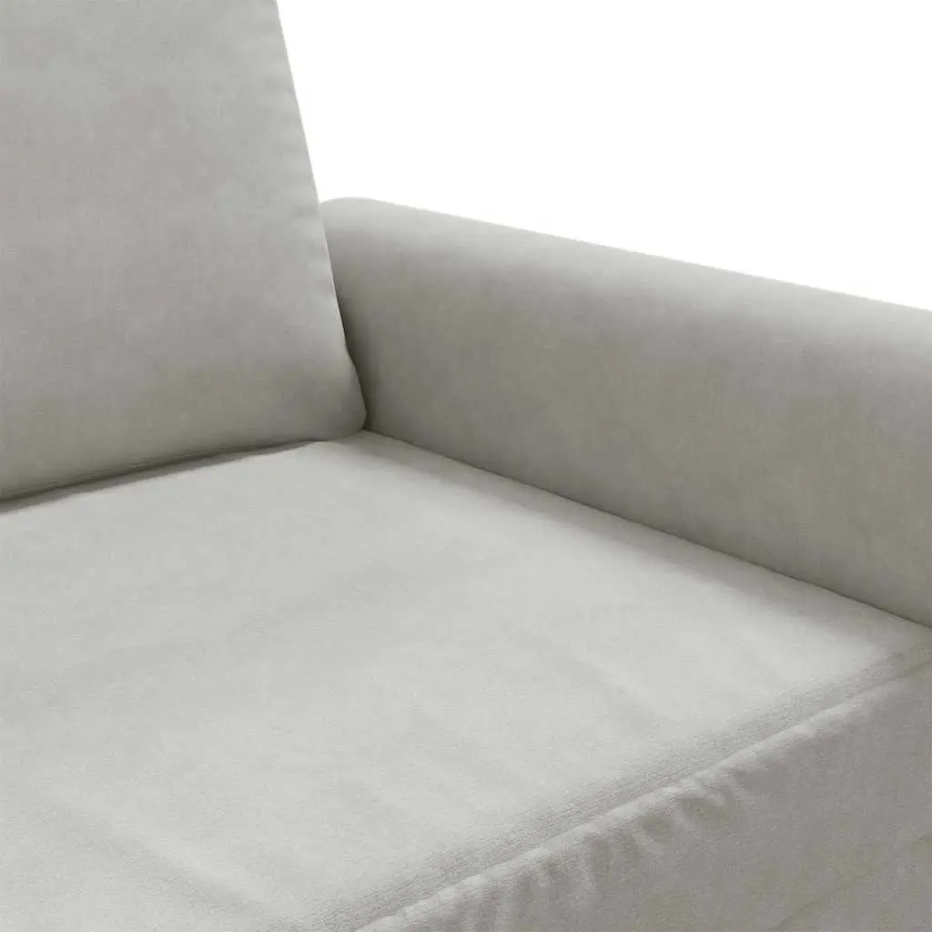 2-Seater Sofa Velvet 120cm Grey Modern Couch