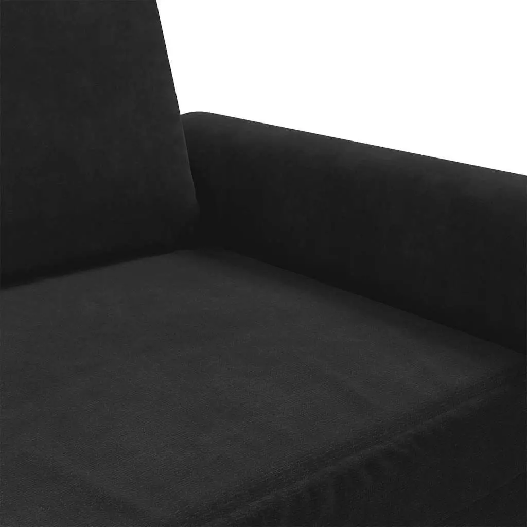 2-Seater Sofa Velvet 120cm Black Modern Living Room Couch