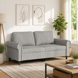 Stylish 2-Seater Sofa in Grey for Modern Living Rooms
