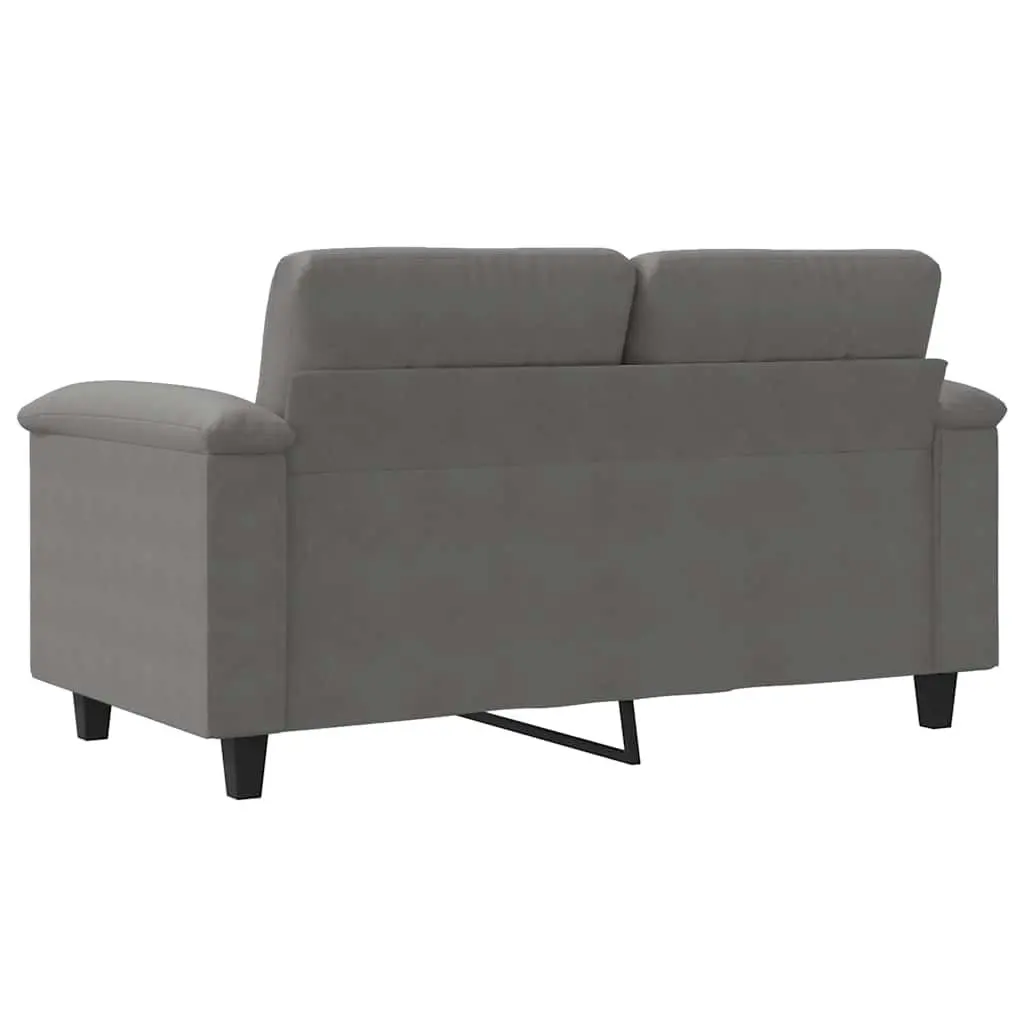 2-Seater Sofa in Grey Microfibre 120cm