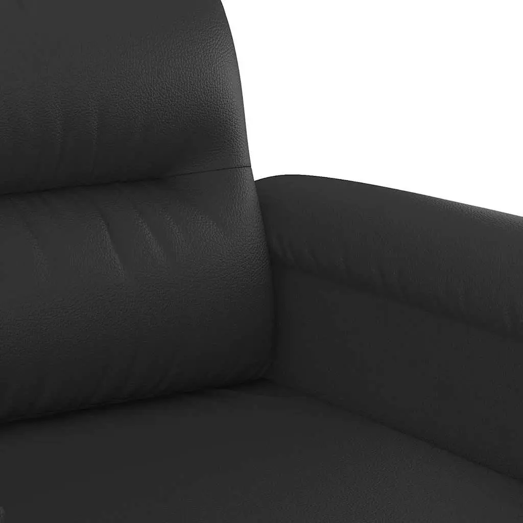 Black 2-Seater Sofa 120cm Durable Modern Couch