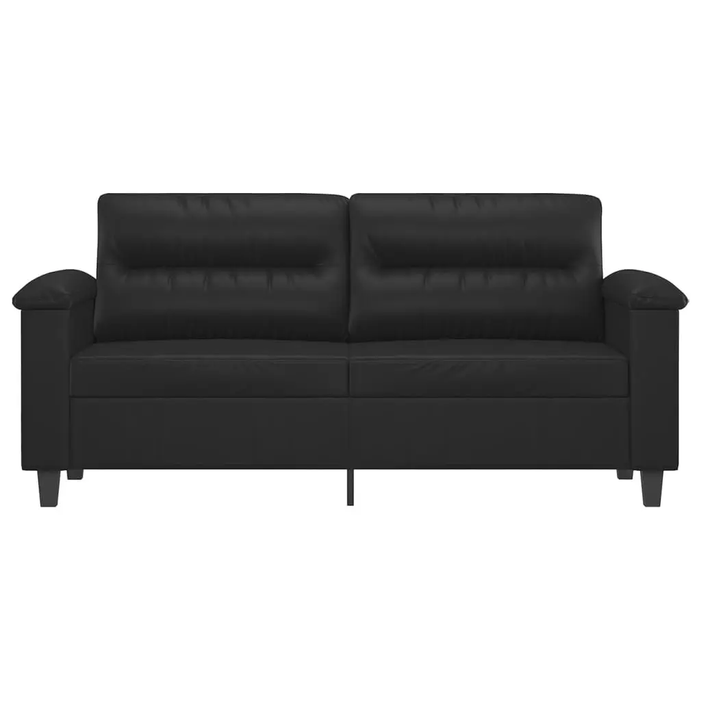 2-Seater Sofa Black 140cm Modern Living Room Couch Lounge Furniture