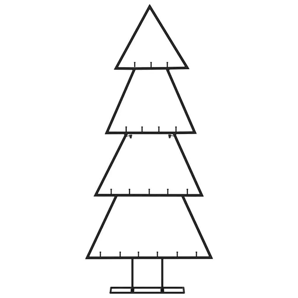 Black Metal Christmas Tree Frame 90cm