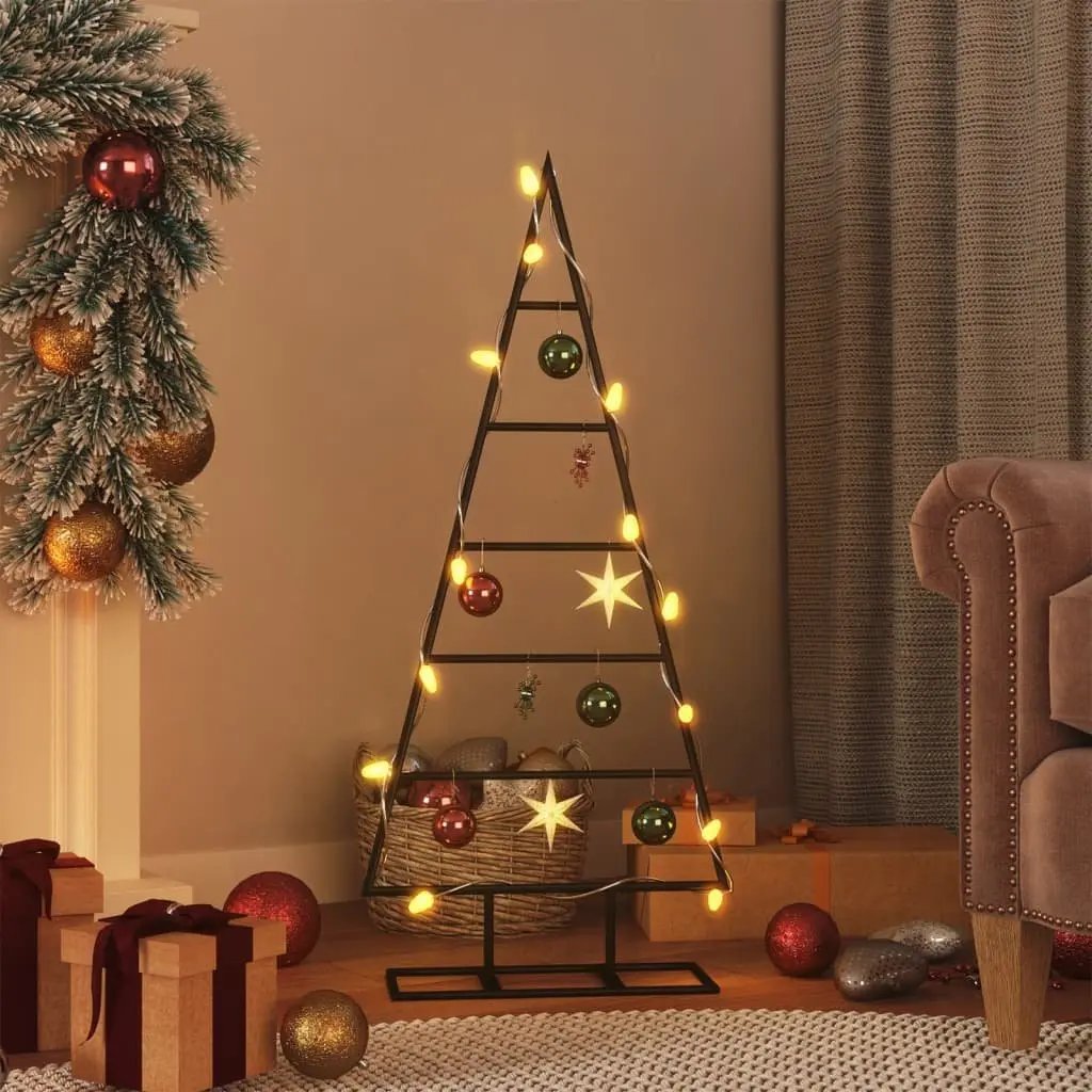 Metal Christmas Tree Decoration Steel 90cm Black