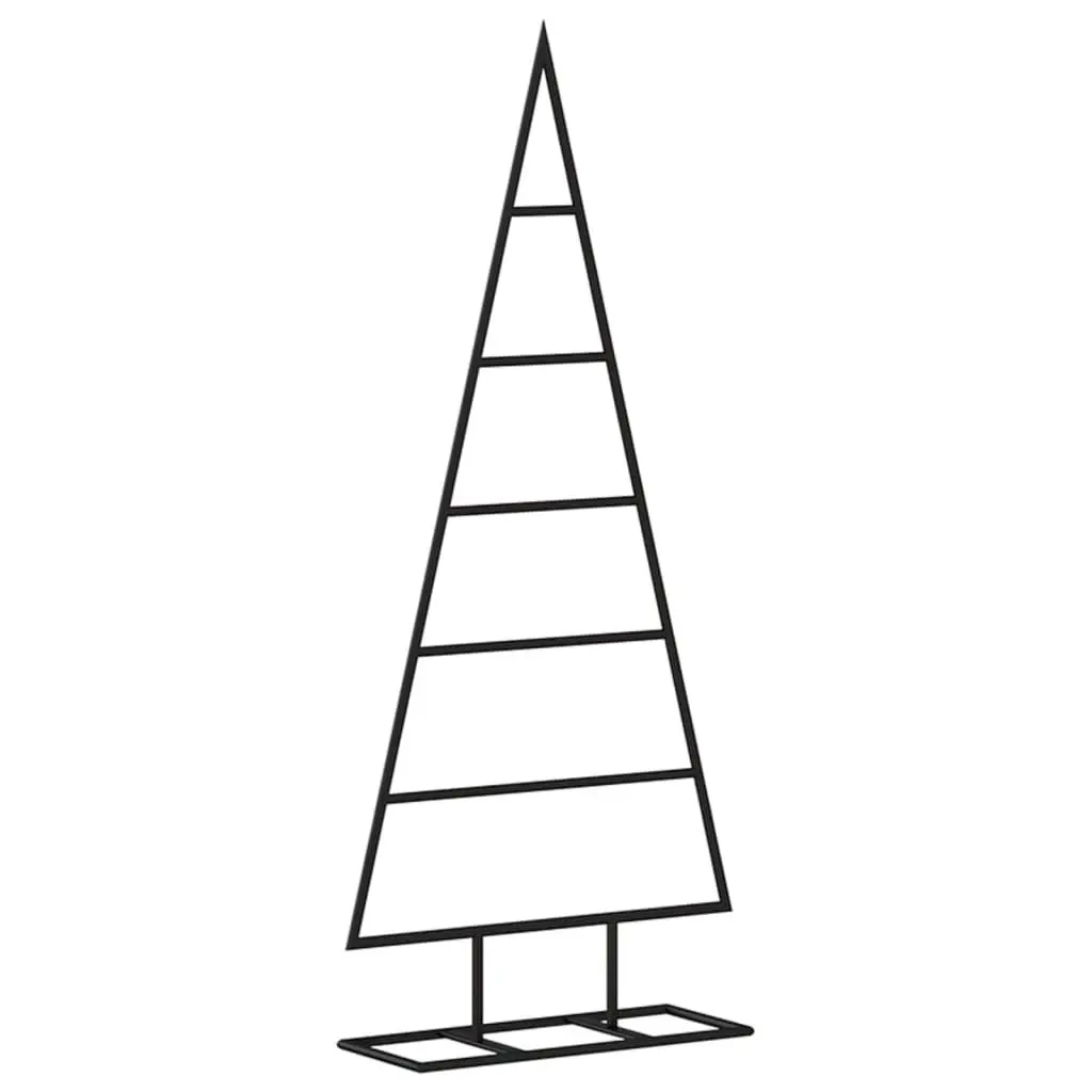 Metal Christmas Tree Decoration Steel 90cm Black