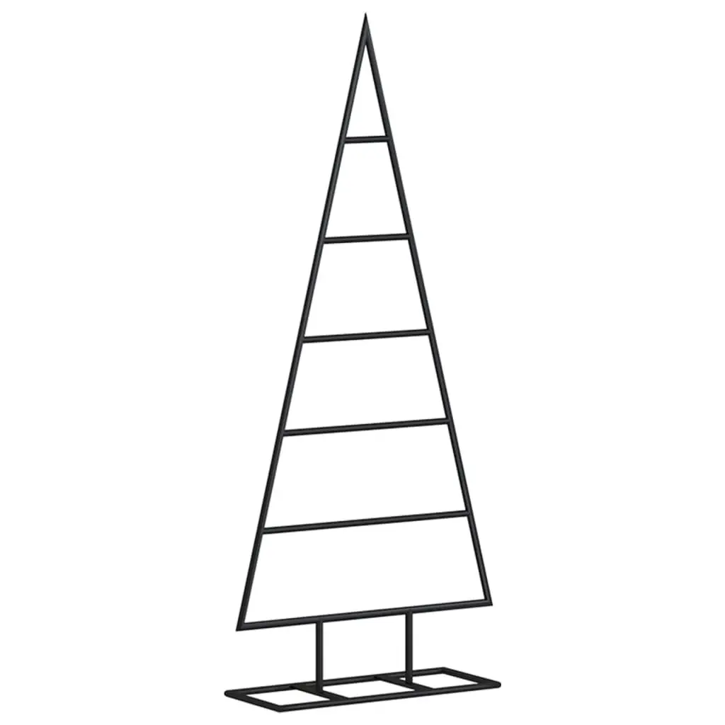 Metal Christmas Tree Decoration Steel 90cm Black