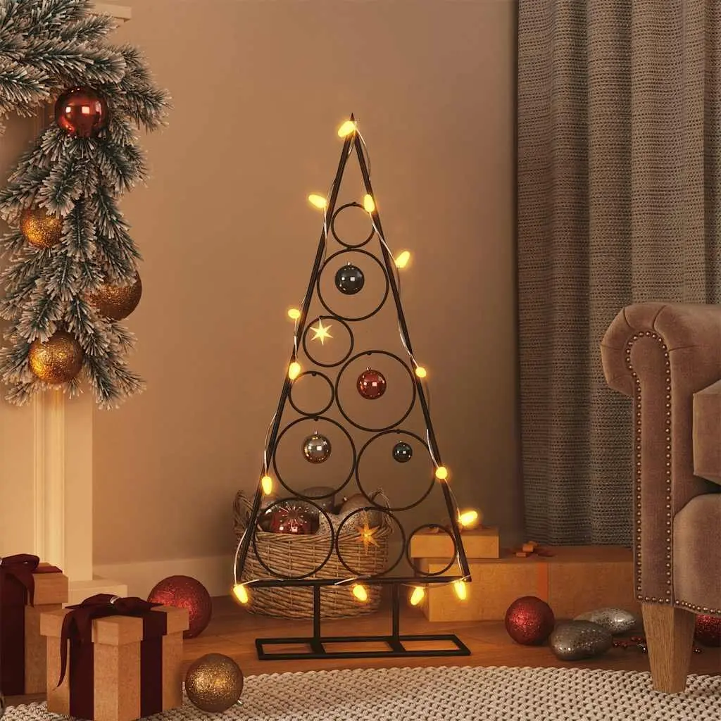 Metal Christmas Tree Frame Steel 90cm Black