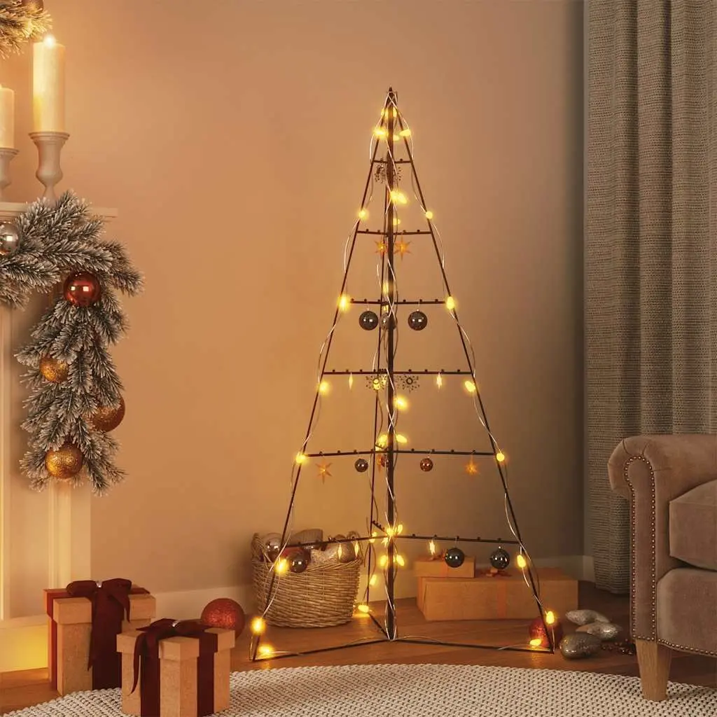 Black Metal Christmas Tree Frame 140cm Decoration