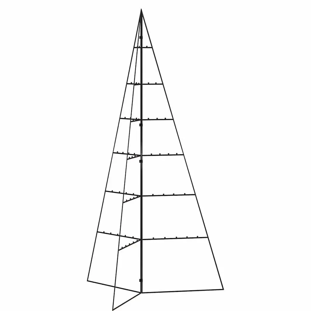 Black Metal Christmas Tree Frame 140cm Decoration