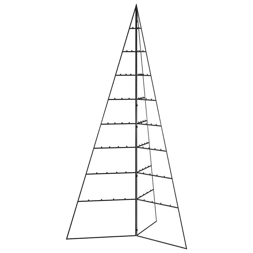 Metal Christmas Tree Frame Steel 180cm Black Modern DIY Decoration