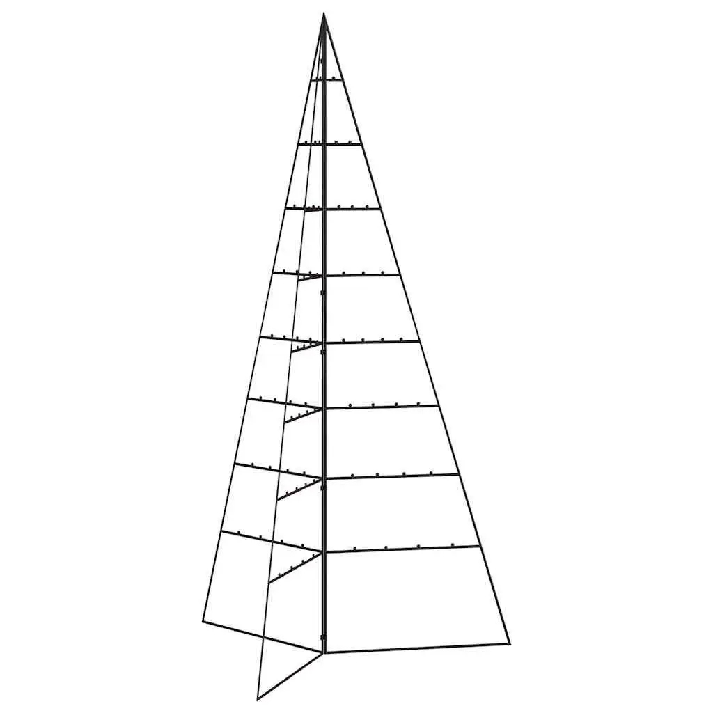 Metal Christmas Tree Frame Steel 180cm Black Modern DIY Decoration
