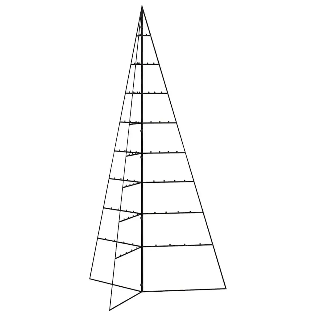 Metal Christmas Tree Frame Steel 180cm Black Modern DIY Decoration