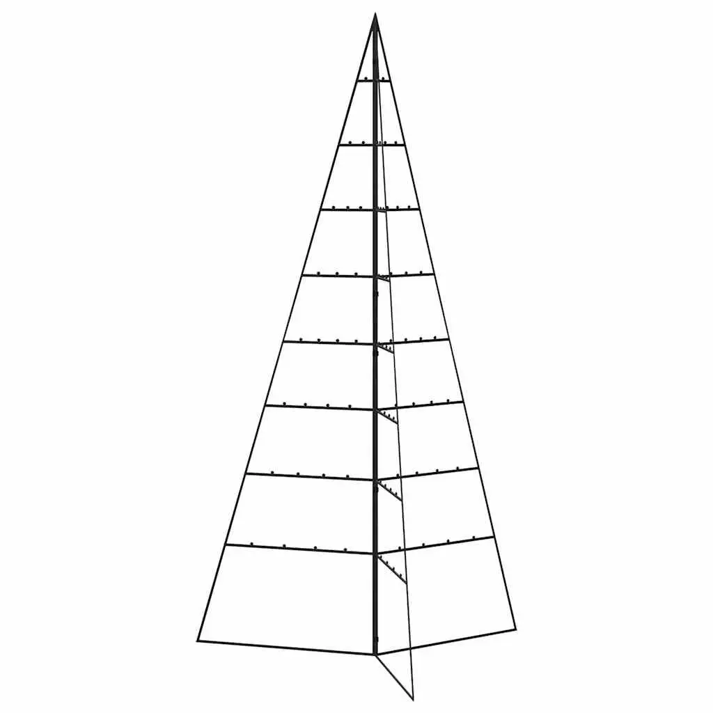 Metal Christmas Tree Frame Steel 180cm Black Modern DIY Decoration