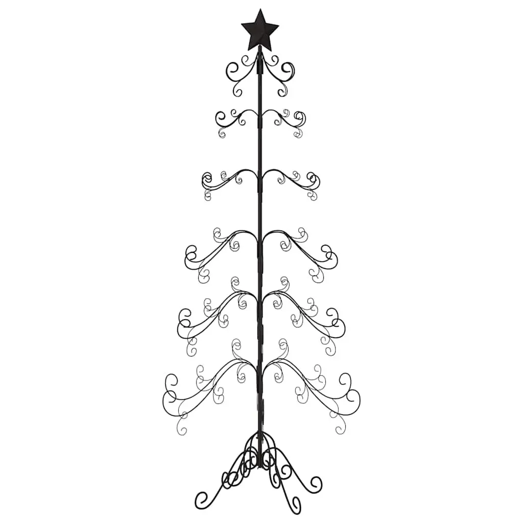 Metal Christmas Tree Frame Steel 215cm Black