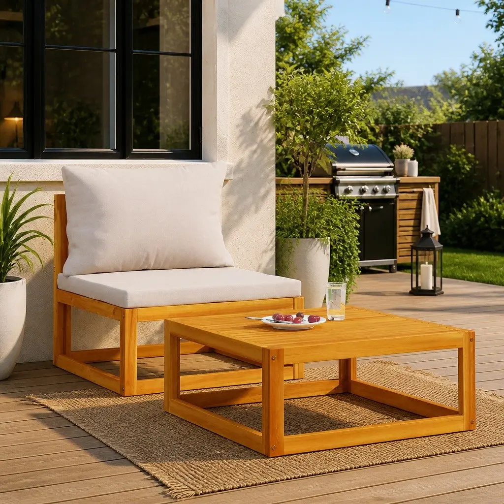 Outdoor Sectional Sofa Set with Coffee Table