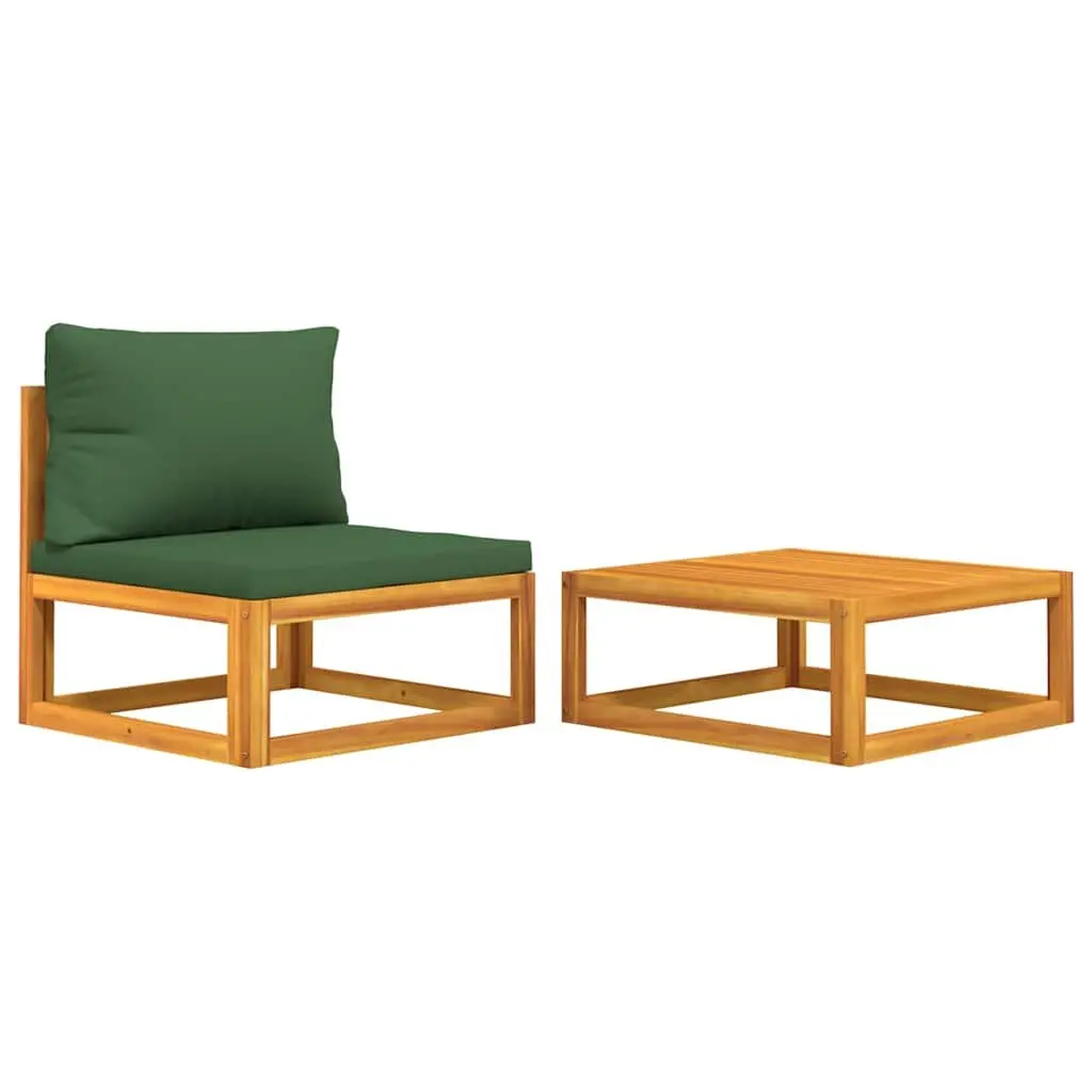 2-Piece Outdoor Sectional Sofa with Coffee Table