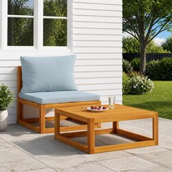 Solid Acacia Wood Outdoor Coffee Table 68x68x29cm