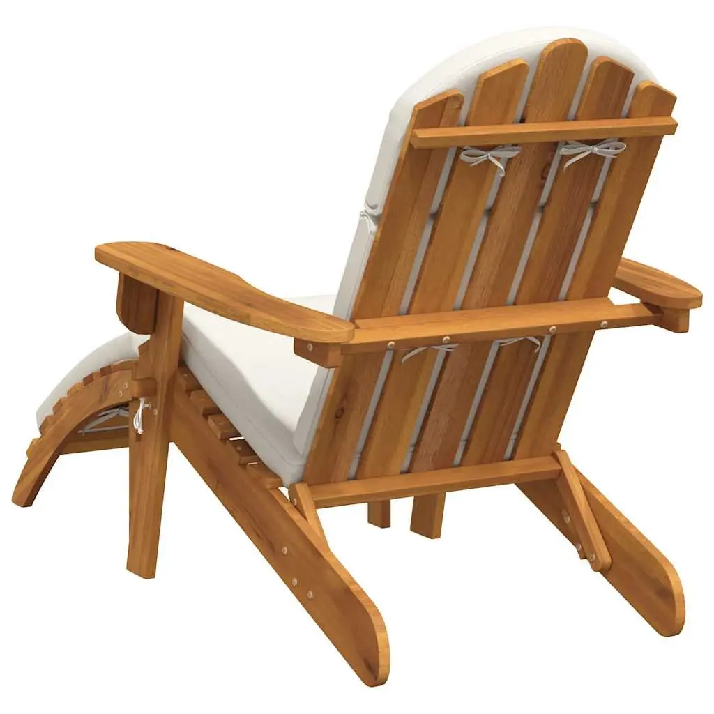 Adirondack Chair Solid Acacia Wood Outdoor Lounger Brown