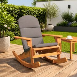 Solid Wood Acacia Adirondack Rocking Chair for Outdoor Relaxation