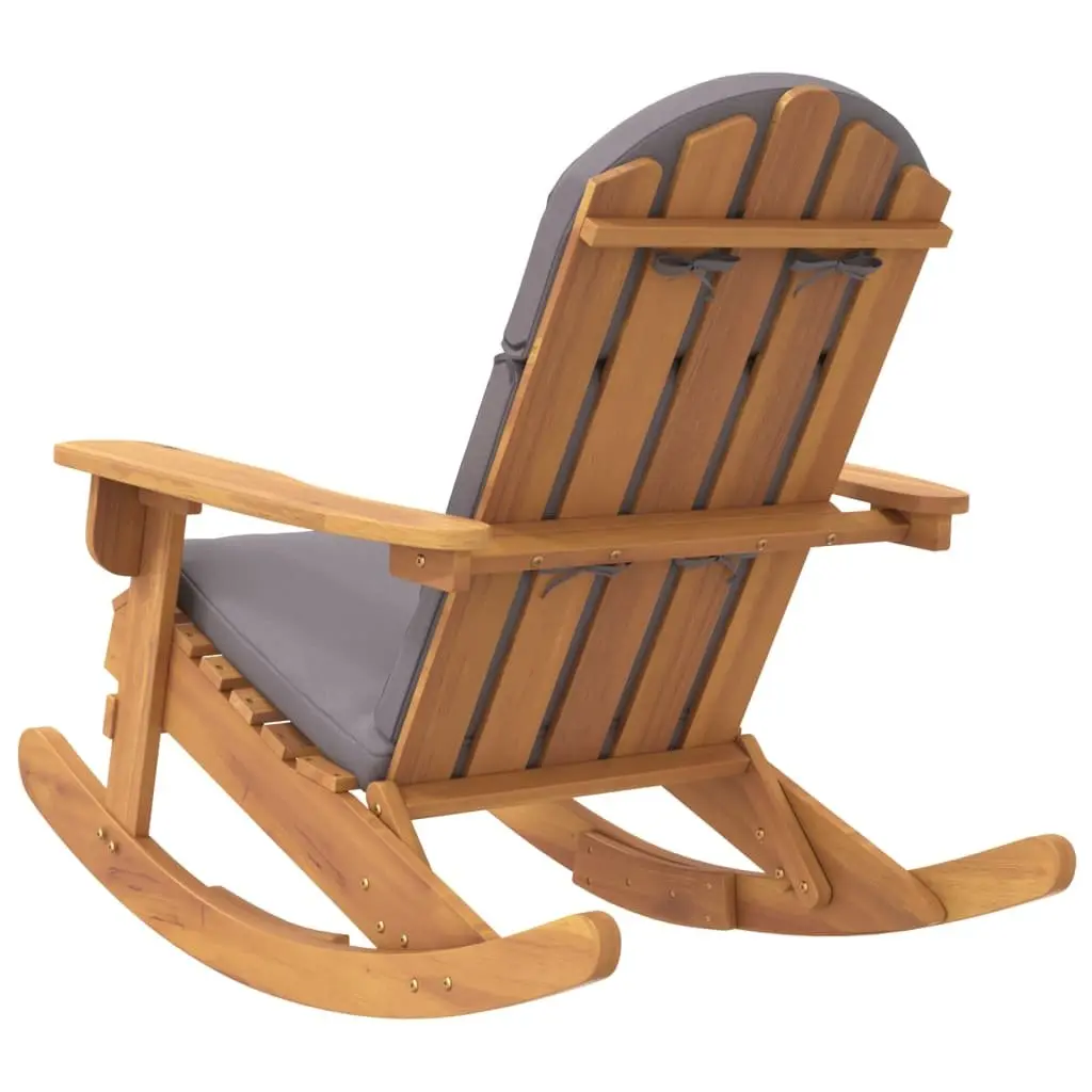 Adirondack Rocking Chair Solid Wood Acacia Brown