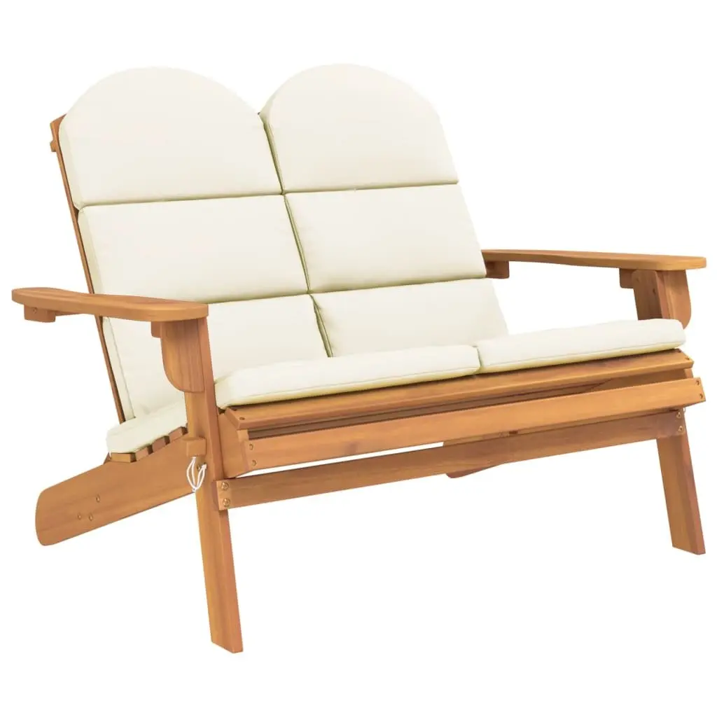 Adirondack Garden Bench 126 cm Solid Wood