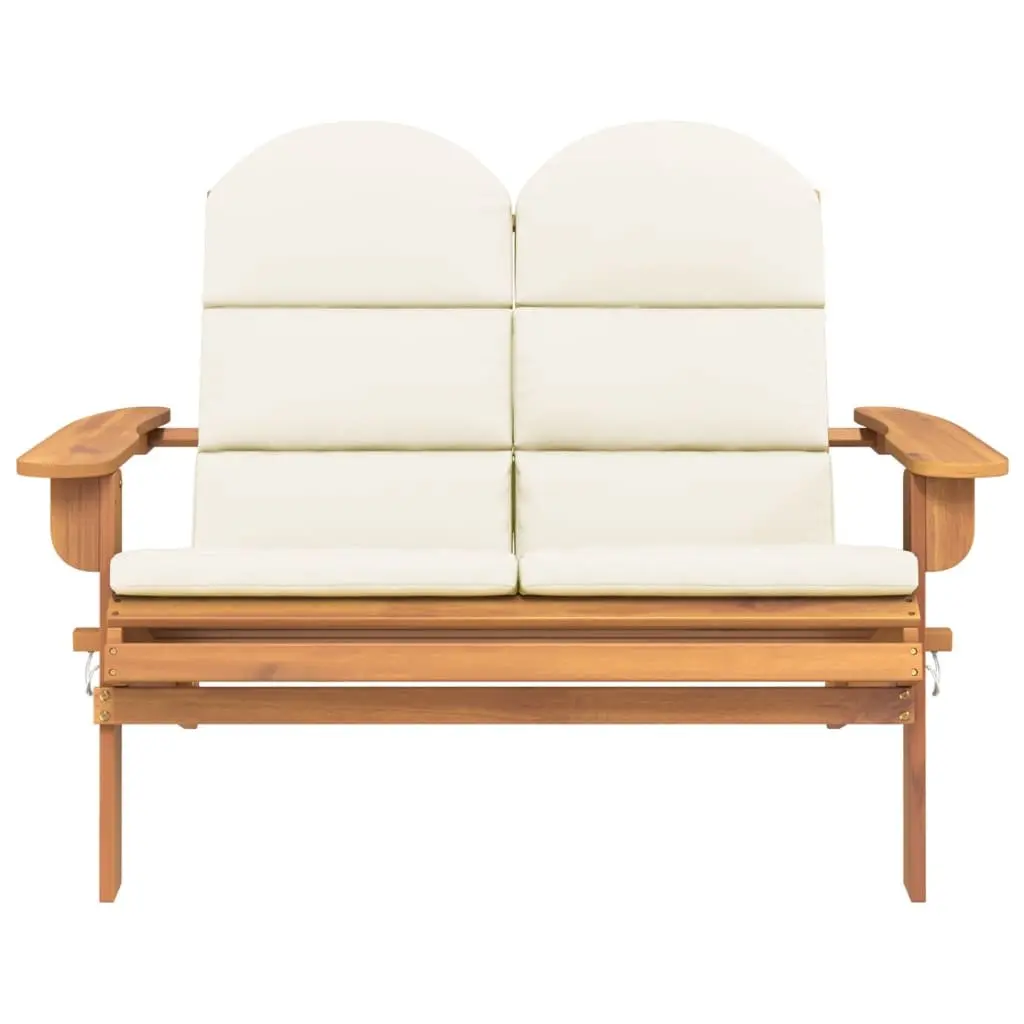 Adirondack Garden Bench 126 cm Solid Wood