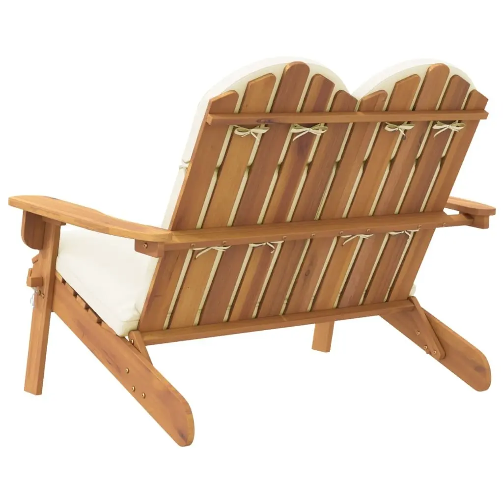 Adirondack Garden Bench 126 cm Solid Wood