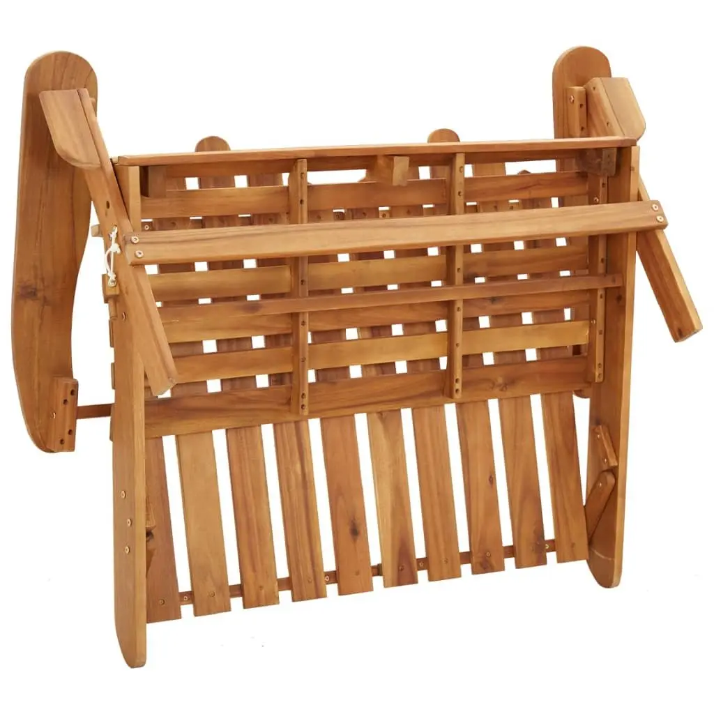 Adirondack Garden Bench 126 cm Solid Wood