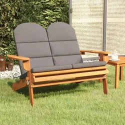 Premium Adirondack Garden Bench 126 cm Solid Acacia Wood