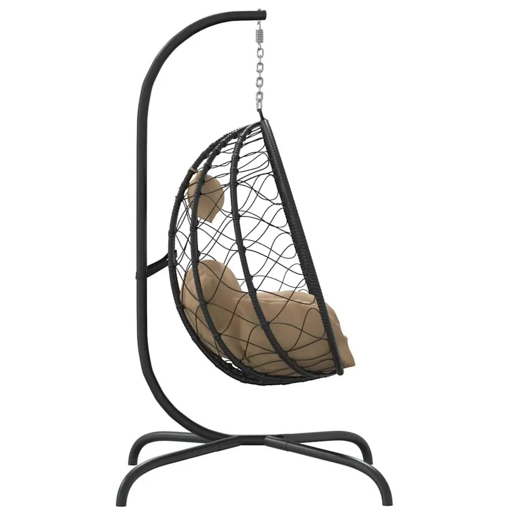 Hanging Egg Chair Rattan Taupe