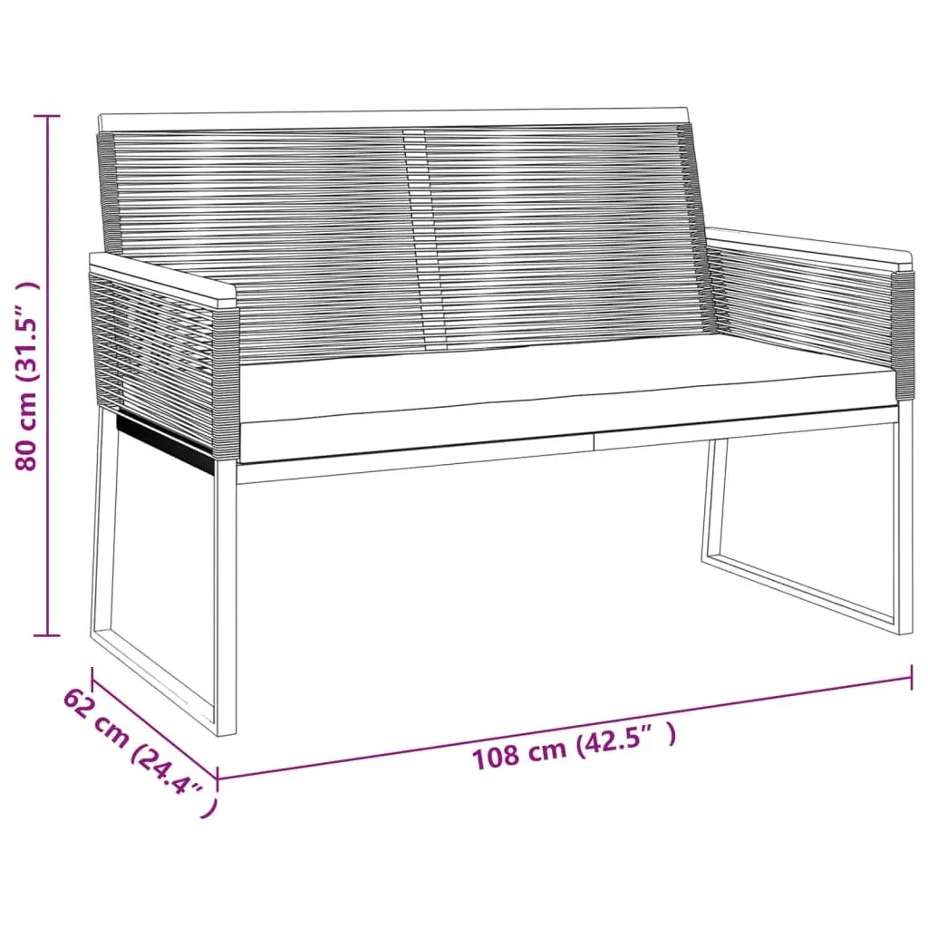 4-Piece Outdoor Garden Lounge Set with Padded Cushions
