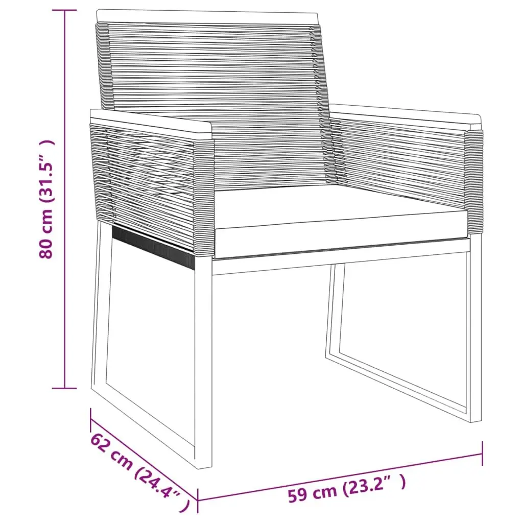 4-Piece Outdoor Garden Lounge Set with Padded Cushions