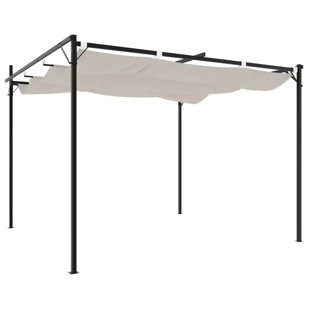 Retractable Roof Pergola for Outdoor Shade 295x292x230cm