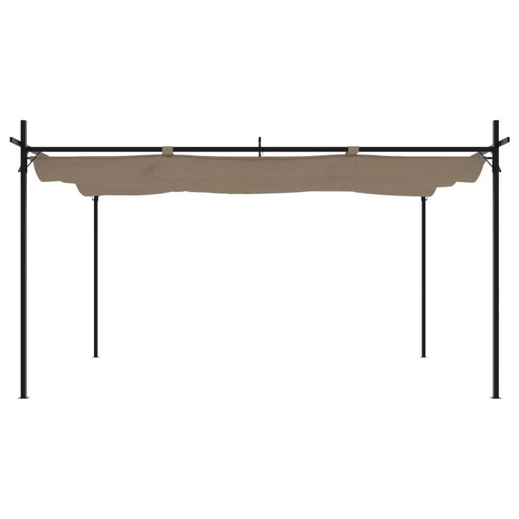 Taupe Pergola with Retractable Roof