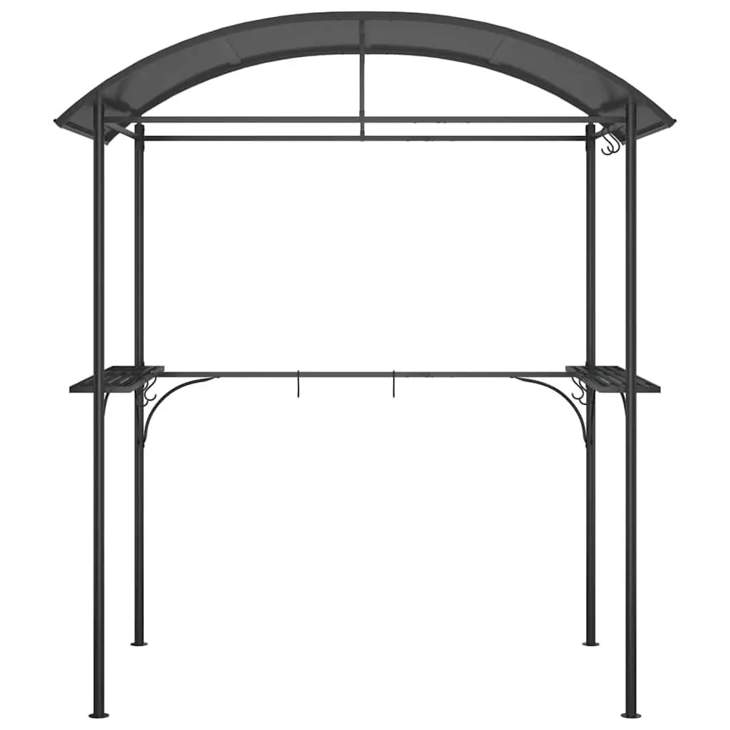 BBQ Gazebo with Steel Frame and Side Shelves