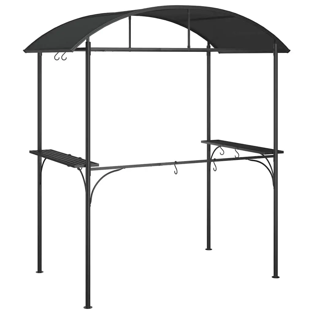 BBQ Gazebo with Steel Frame and Side Shelves