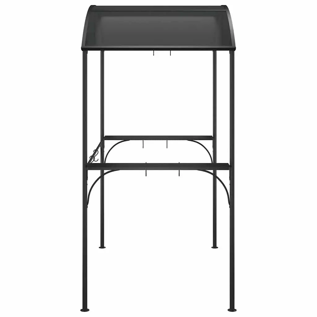 BBQ Gazebo with Steel Frame and Side Shelves