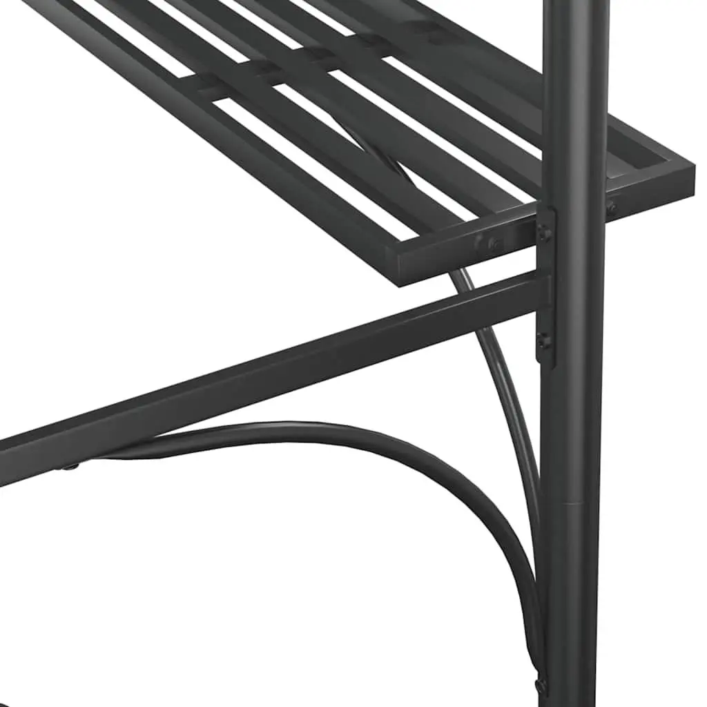 BBQ Gazebo with Steel Frame and Side Shelves