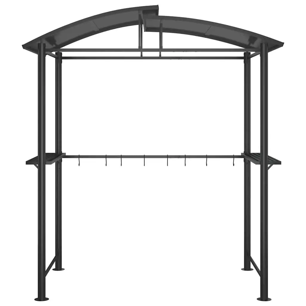 BBQ Gazebo Steel Frame PC Board Roof 210x114x230cm Anthracite